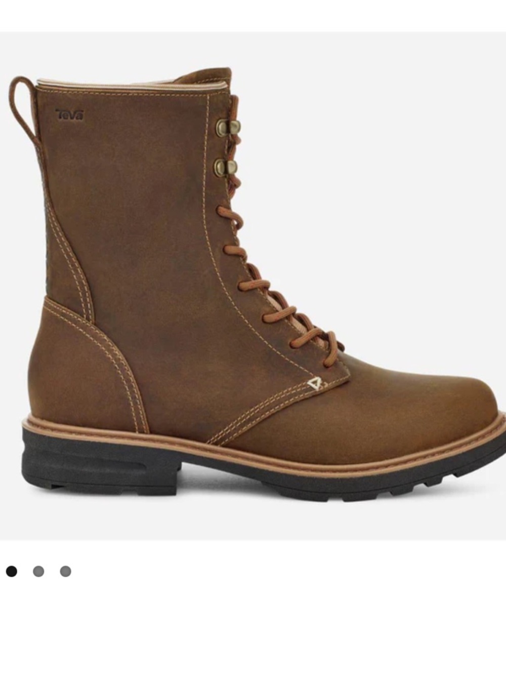 TEVA Women's Rowena Lace Boot Honey Brown Size 10 - Picture 2 of 13